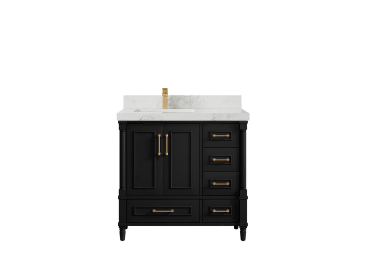 Aberdeen 36 in. W x 22 in. D Left Offset Sink Bathroom Vanity - photo 16
