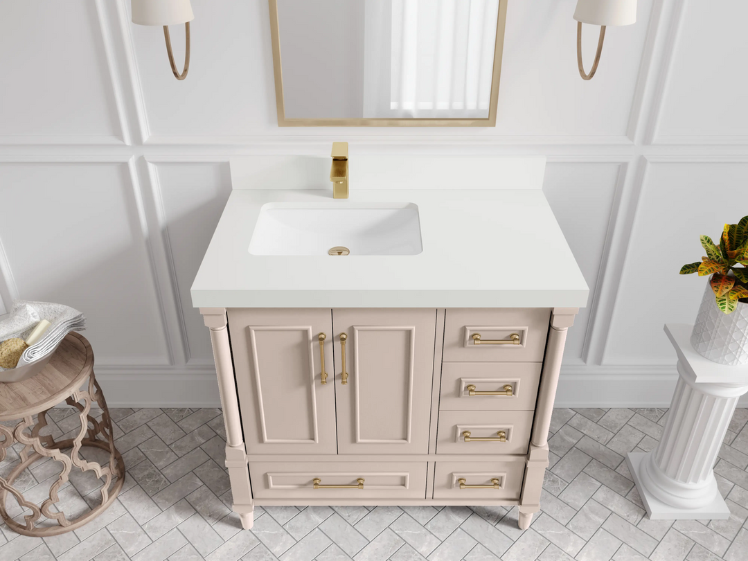 Aberdeen 36 in. W x 22 in. D Left Offset Sink Bathroom Vanity - Willow Bath and Vanity
