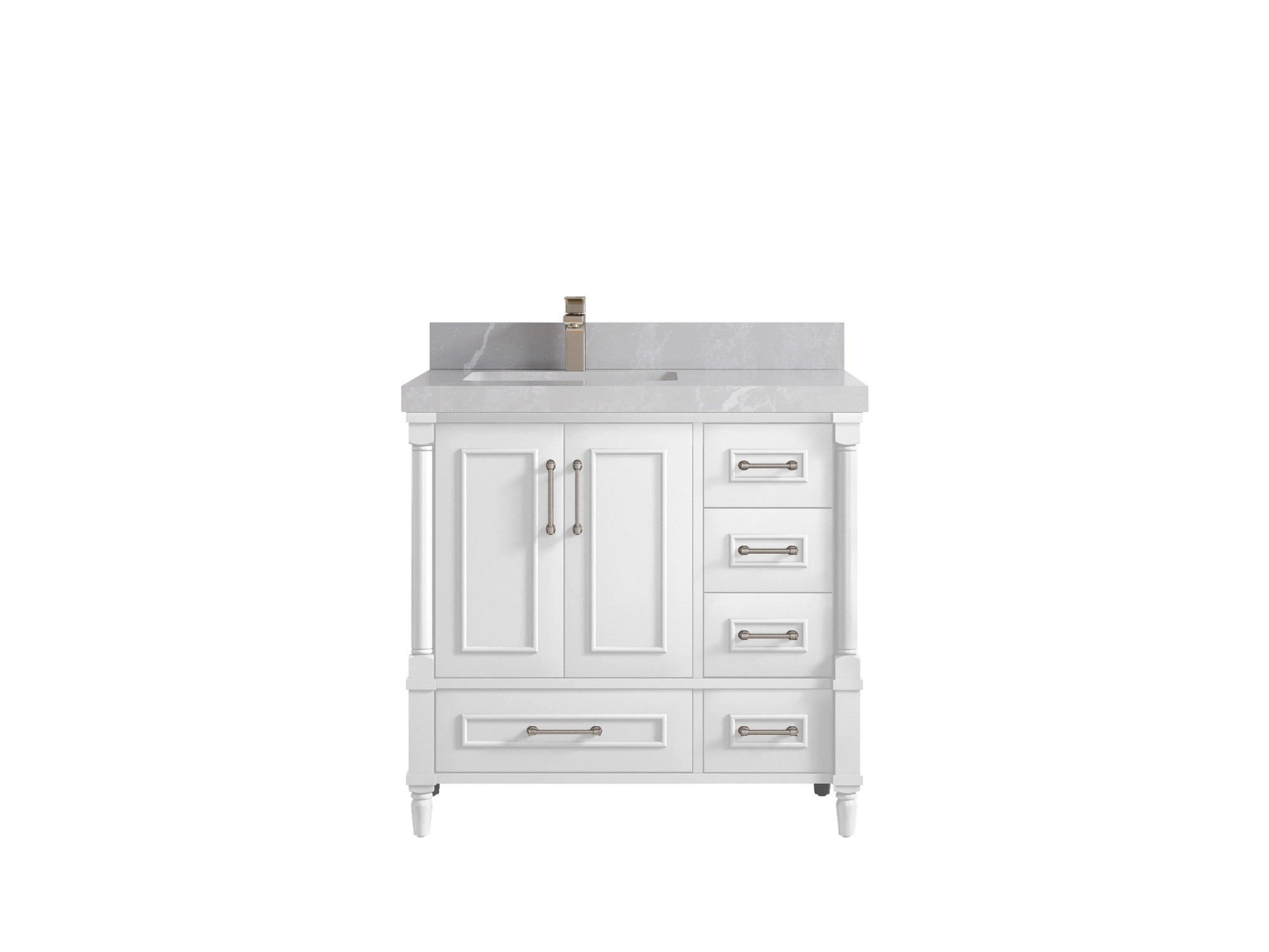 Aberdeen 36 in. W x 22 in. D Left Offset Sink Bathroom Vanity - Willow Bath and Vanity