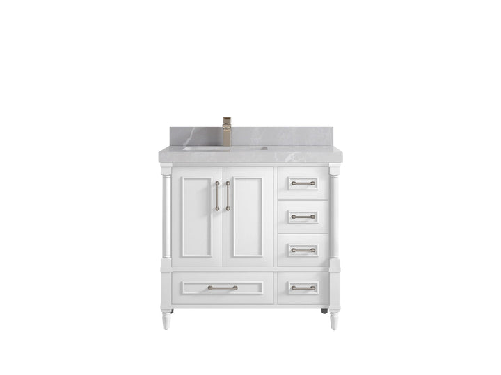 Aberdeen 36 in. W x 22 in. D Left Offset Sink Bathroom Vanity - photo 30