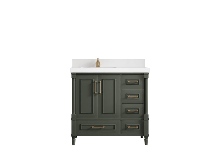 Aberdeen 36 in. W x 22 in. D Left Offset Sink Bathroom Vanity - photo 1
