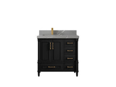 Aberdeen 36 in. W x 22 in. D Left Offset Sink Bathroom Vanity - photo 34