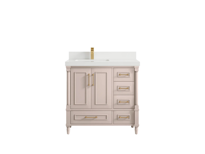 Aberdeen 36 in. W x 22 in. D Left Offset Sink Bathroom Vanity - photo 36