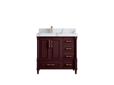 Aberdeen 36 in. W x 22 in. D Left Offset Sink Bathroom Vanity - Willow Bath and Vanity