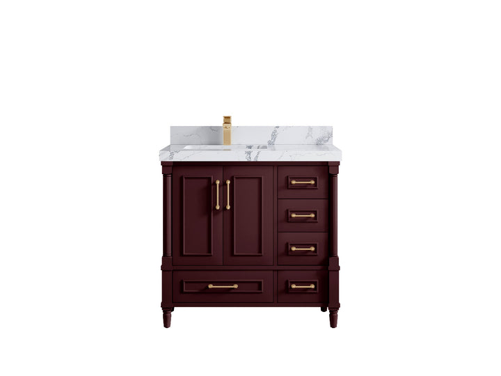 Aberdeen 36 in. W x 22 in. D Left Offset Sink Bathroom Vanity - photo 20