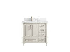 Aberdeen 36 in. W x 22 in. D Left Offset Sink Bathroom Vanity - photo 38