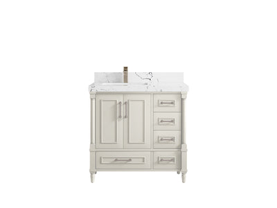 Aberdeen 36 in. W x 22 in. D Left Offset Sink Bathroom Vanity - Willow Bath and Vanity