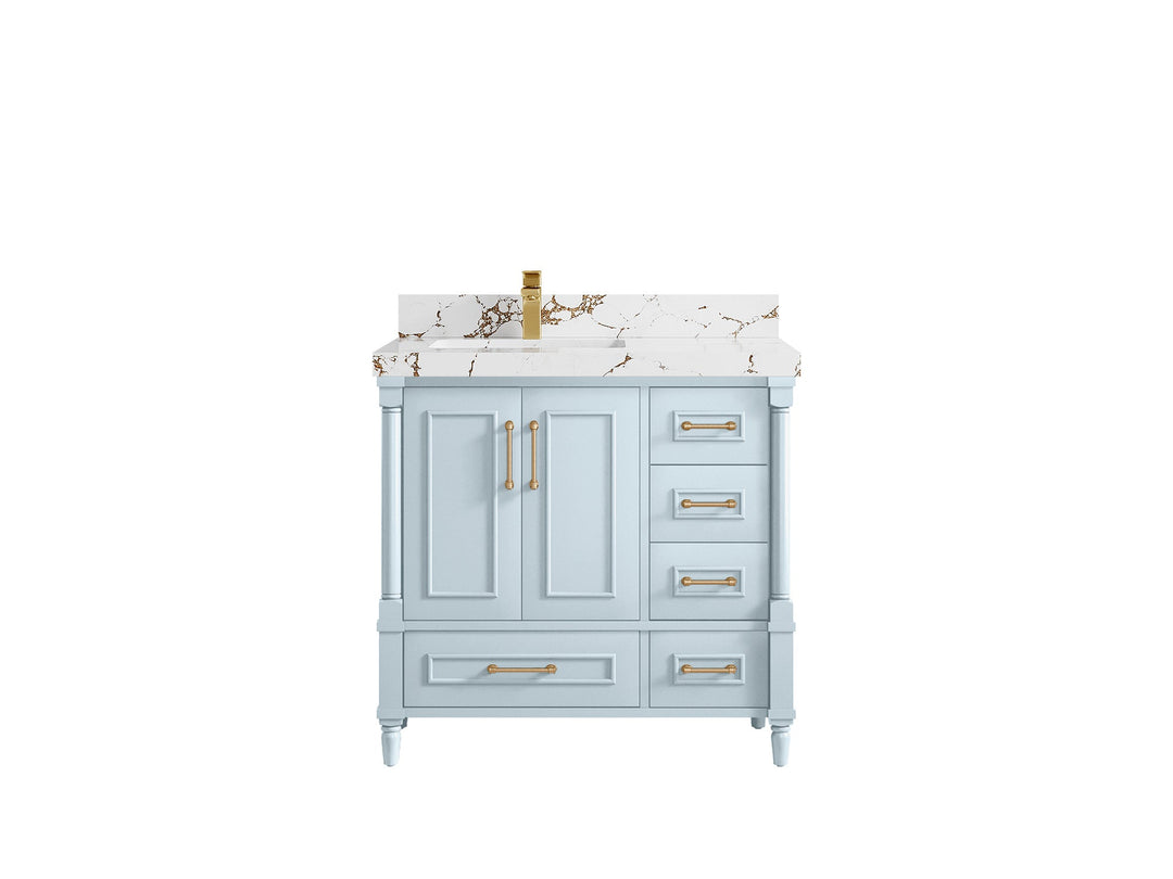 Aberdeen 36 in. W x 22 in. D Left Offset Sink Bathroom Vanity - Willow Bath and Vanity