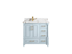 Aberdeen 36 in. W x 22 in. D Left Offset Sink Bathroom Vanity - photo 34