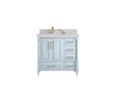 Aberdeen 36 in. W x 22 in. D Left Offset Sink Bathroom Vanity - photo 14
