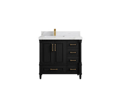 Aberdeen 36 in. W x 22 in. D Left Offset Sink Bathroom Vanity - photo 18