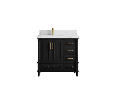Aberdeen 36 in. W x 22 in. D Left Offset Sink Bathroom Vanity - Willow Bath and Vanity