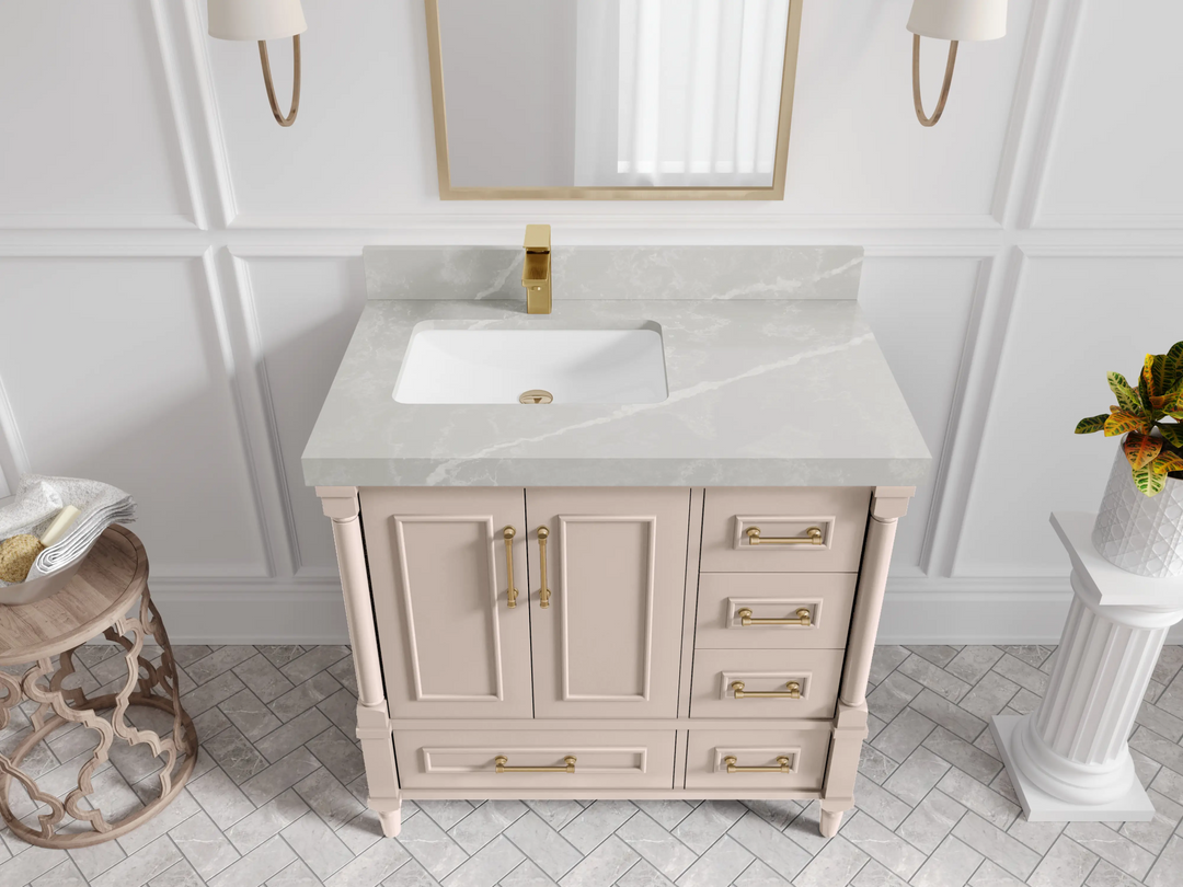 Aberdeen 36 in. W x 22 in. D Left Offset Sink Bathroom Vanity - Willow Bath and Vanity