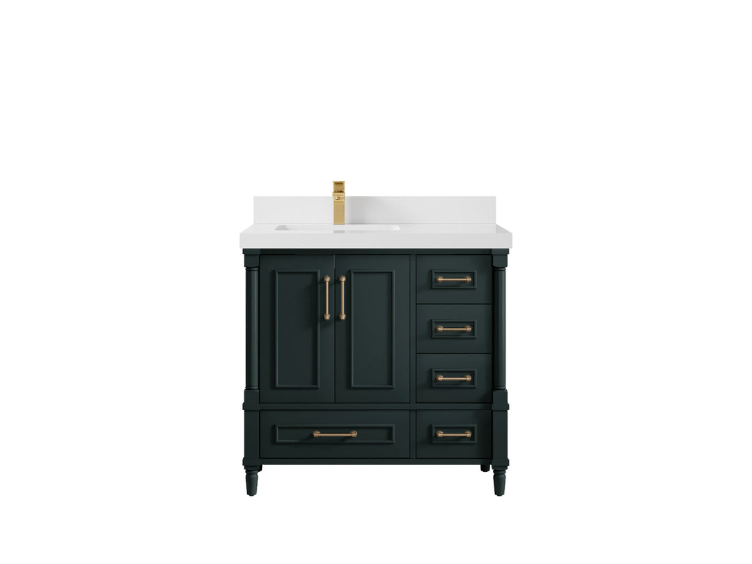 Aberdeen 36 in. W x 22 in. D Left Offset Sink Bathroom Vanity - Willow Bath and Vanity