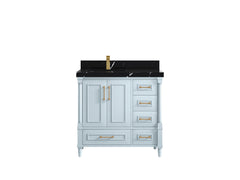 Aberdeen 36 in. W x 22 in. D Left Offset Sink Bathroom Vanity - photo 8