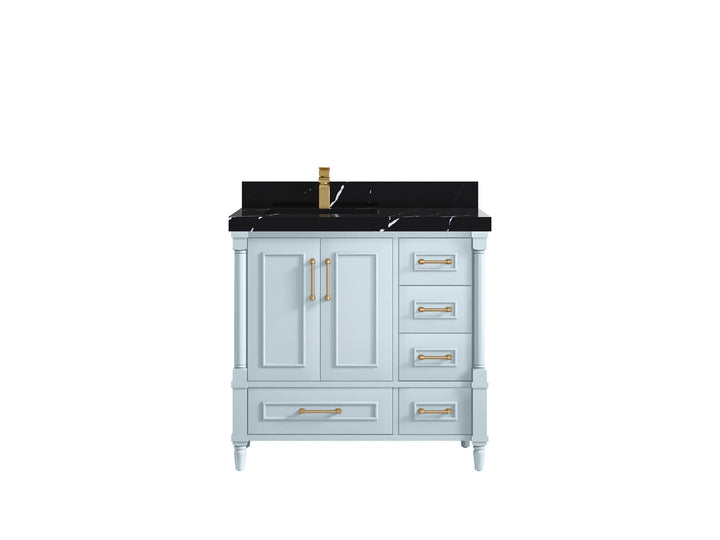 Aberdeen 36 in. W x 22 in. D Left Offset Sink Bathroom Vanity - photo 8