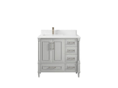 Aberdeen 36 in. W x 22 in. D Left Offset Sink Bathroom Vanity - photo 26