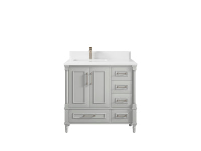Aberdeen 36 in. W x 22 in. D Left Offset Sink Bathroom Vanity - Willow Bath and Vanity