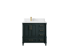 Aberdeen 36 in. W x 22 in. D Left Offset Sink Bathroom Vanity - photo 26