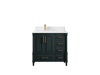 Aberdeen 36 in. W x 22 in. D Left Offset Sink Bathroom Vanity - Willow Bath and Vanity