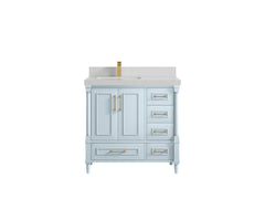 Aberdeen 36 in. W x 22 in. D Left Offset Sink Bathroom Vanity - photo 12