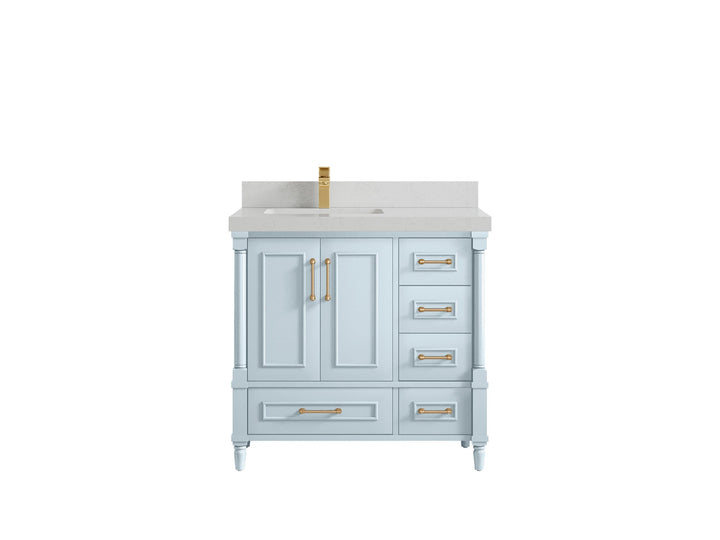 Aberdeen 36 in. W x 22 in. D Left Offset Sink Bathroom Vanity - photo 12
