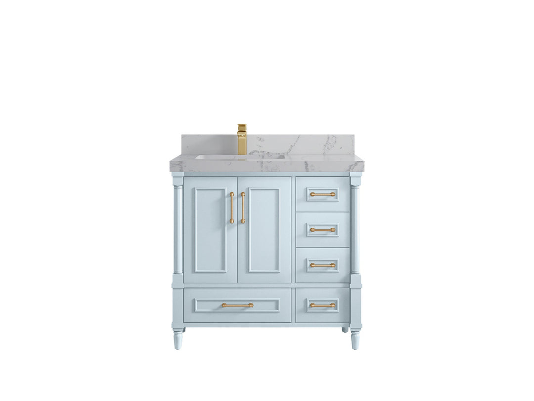 Aberdeen 36 in. W x 22 in. D Left Offset Sink Bathroom Vanity - Willow Bath and Vanity