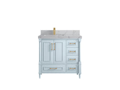Aberdeen 36 in. W x 22 in. D Left Offset Sink Bathroom Vanity - photo 40