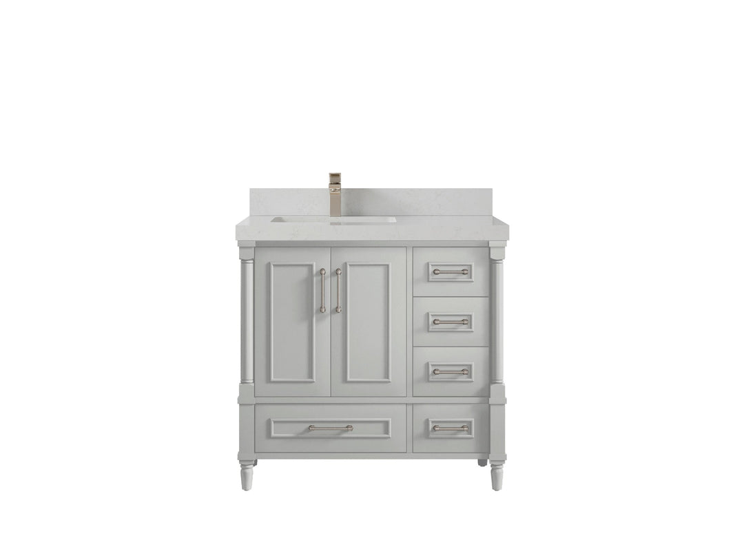 Aberdeen 36 in. W x 22 in. D Left Offset Sink Bathroom Vanity - Willow Bath and Vanity