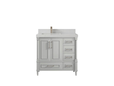Aberdeen 36 in. W x 22 in. D Left Offset Sink Bathroom Vanity - Willow Bath and Vanity