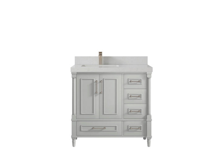 Aberdeen 36 in. W x 22 in. D Left Offset Sink Bathroom Vanity - photo 20