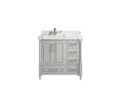 Aberdeen 36 in. W x 22 in. D Left Offset Sink Bathroom Vanity - photo 34