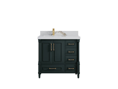 Aberdeen 36 in. W x 22 in. D Left Offset Sink Bathroom Vanity - Willow Bath and Vanity