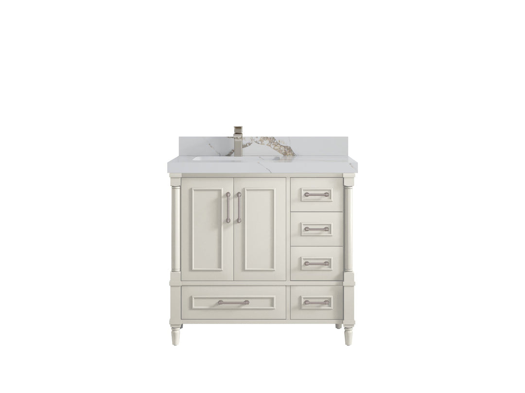 Aberdeen 36 in. W x 22 in. D Left Offset Sink Bathroom Vanity - Willow Bath and Vanity