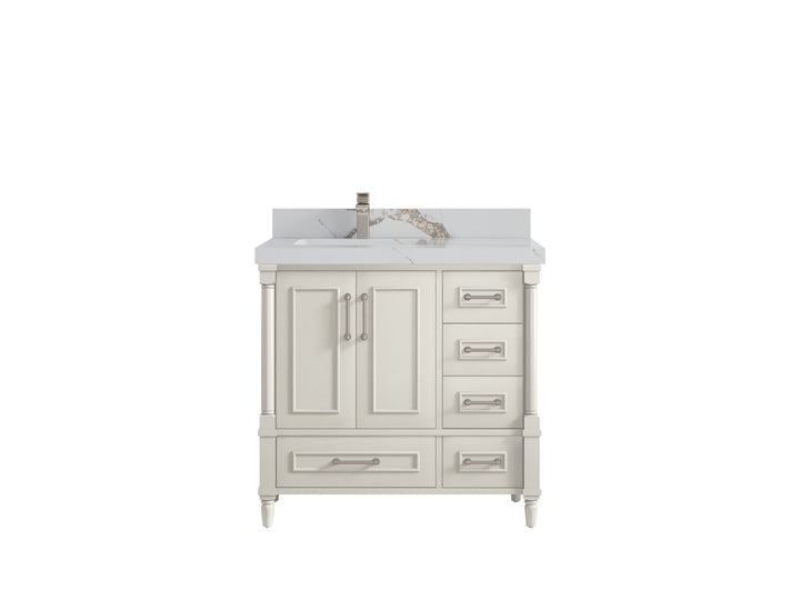 Aberdeen 36 in. W x 22 in. D Left Offset Sink Bathroom Vanity - photo 12
