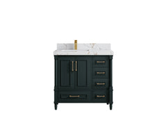 Aberdeen 36 in. W x 22 in. D Left Offset Sink Bathroom Vanity - photo 36