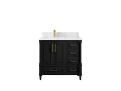 Aberdeen 36 in. W x 22 in. D Left Offset Sink Bathroom Vanity - photo 26