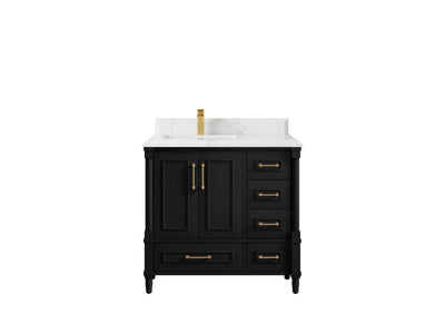 Aberdeen 36 in. W x 22 in. D Left Offset Sink Bathroom Vanity - Willow Bath and Vanity