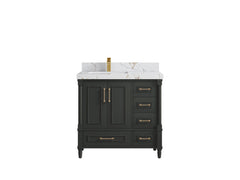 Aberdeen 36 in. W x 22 in. D Left Offset Sink Bathroom Vanity - photo 38