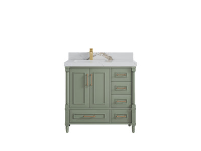 Aberdeen 36 in. W x 22 in. D Left Offset Sink Bathroom Vanity - Willow Bath and Vanity