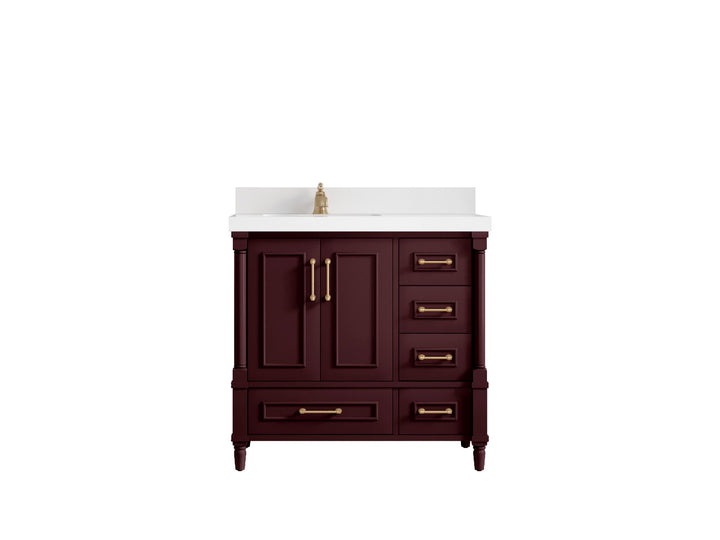 Aberdeen 36 in. W x 22 in. D Left Offset Sink Bathroom Vanity - photo 1