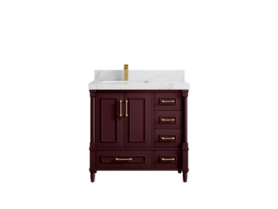 Aberdeen 36 in. W x 22 in. D Left Offset Sink Bathroom Vanity - Willow Bath and Vanity