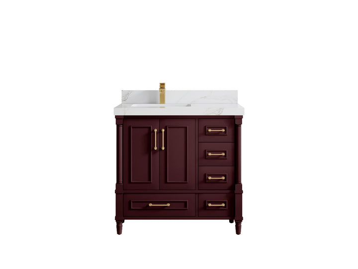 Aberdeen 36 in. W x 22 in. D Left Offset Sink Bathroom Vanity - photo 22