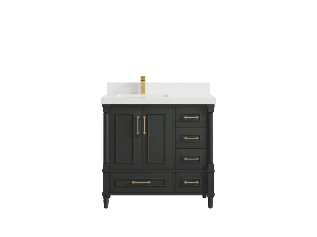 Aberdeen 36 in. W x 22 in. D Left Offset Sink Bathroom Vanity - Willow Bath and Vanity