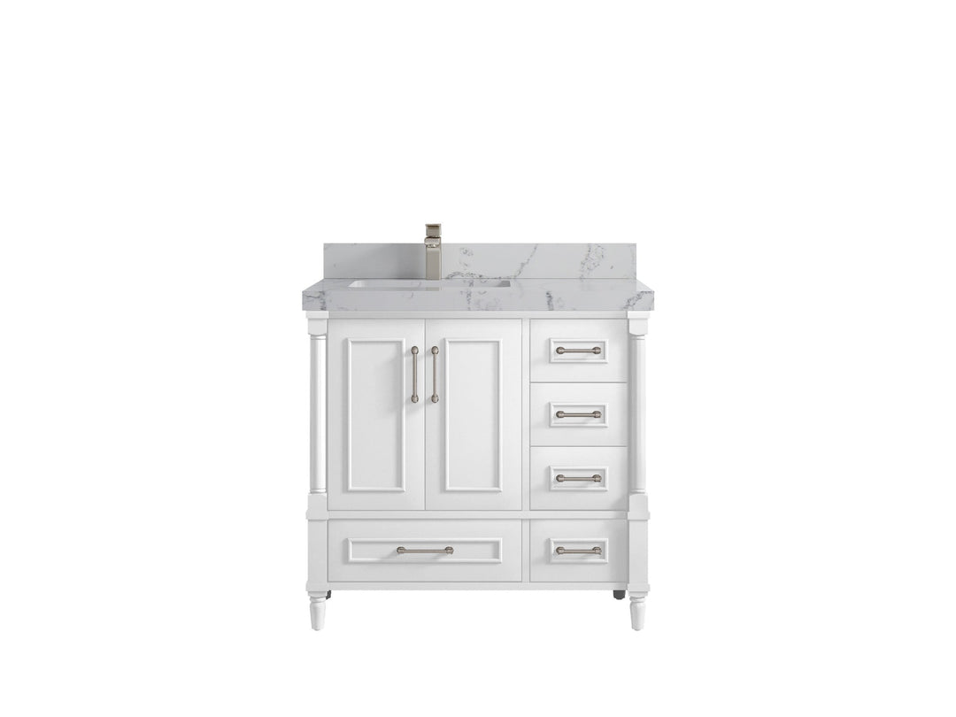 Aberdeen 36 in. W x 22 in. D Left Offset Sink Bathroom Vanity - Willow Bath and Vanity