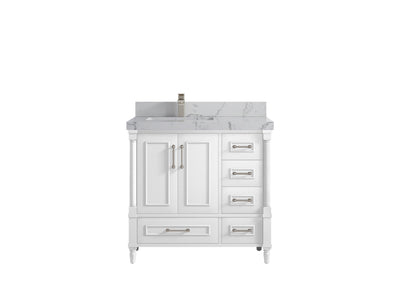 Aberdeen 36 in. W x 22 in. D Left Offset Sink Bathroom Vanity - Willow Bath and Vanity