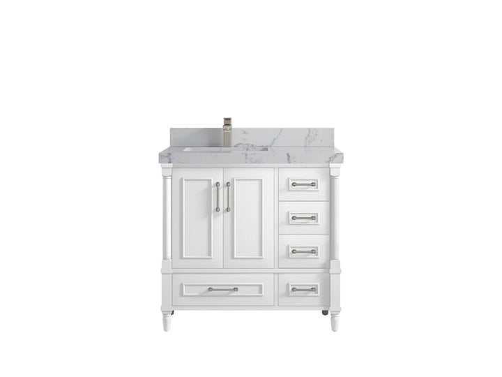 Aberdeen 36 in. W x 22 in. D Left Offset Sink Bathroom Vanity - photo 40