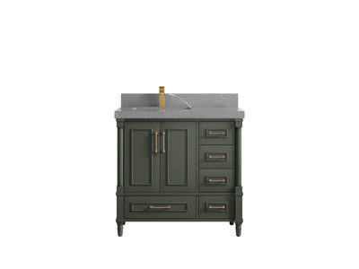 Aberdeen 36 in. W x 22 in. D Left Offset Sink Bathroom Vanity - Willow Bath and Vanity