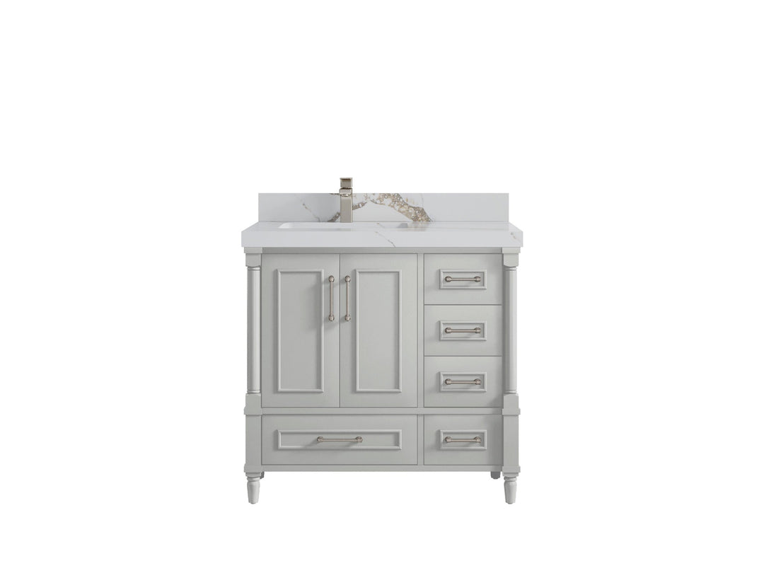 Aberdeen 36 in. W x 22 in. D Left Offset Sink Bathroom Vanity - Willow Bath and Vanity