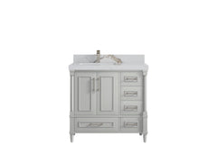 Aberdeen 36 in. W x 22 in. D Left Offset Sink Bathroom Vanity - photo 12
